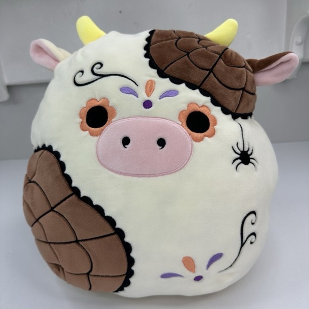 Squishmallows Ronnie the‎ Cow Dia de los Muertos Day of the Dead 12" Plush 2022